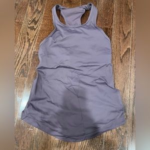 Lululemon Plum Athletic Tank with built in bra - Size 4